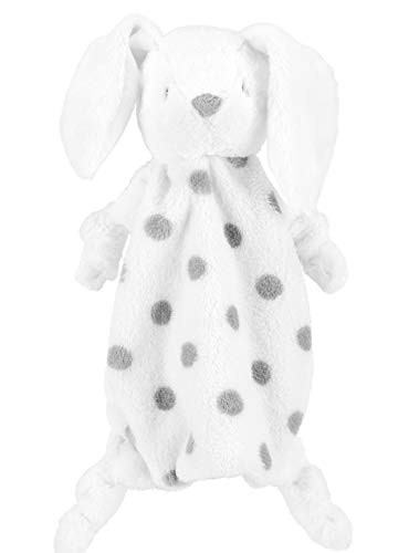 Carter Gray Polka Dot Bunny Cuddle Plush Blanky Security Blanket