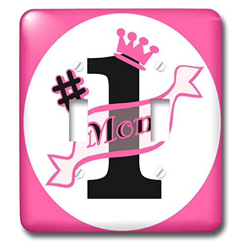 3dRose lsp-10774-2 Number One Mom Pink Double Toggle Switch
