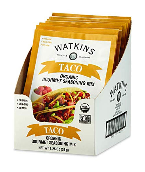 Watkins Organic Taco Gourmet Seasoning Mix 1_25 oz_ Packets Pack of 12
