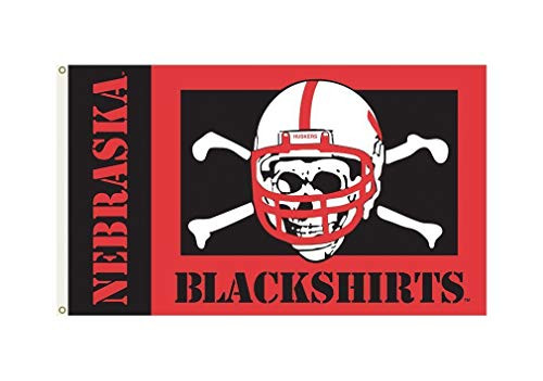 BSI NCAA College Nebraska Blackshirts 3 X 5 Foot Flag with Grommets
