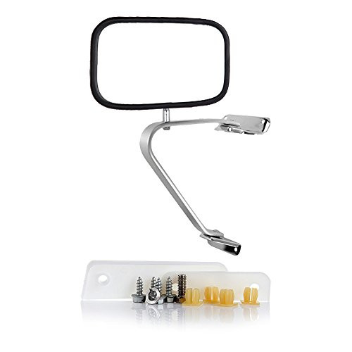 ECCPP Towing Mirror Replacement fit for 80-96 for Ford F-Series F150 F250 F350 Bronco Chrome Manual Truck SUV Pickup Mirror Half Side