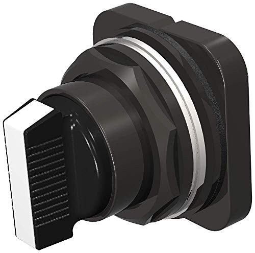 Siemens 52SX2BBB Selector Switch Operator Black Max Corrosion Resistant 3 Positions Momentary Spring Return From Left Operation Short Lever White B Cam Code