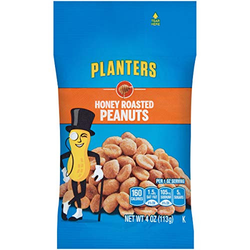 Planters Honey Roasted Peanuts 4 oz Packets Pack of 12