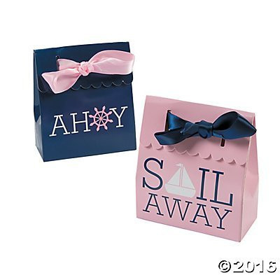 Nautical Girl Party Favor Boxes - 12 ct