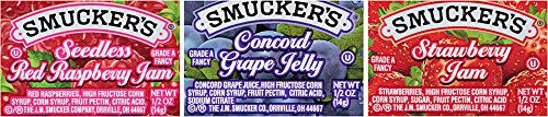 Smuckers Assorted Jelly Portion Control 0_5 Ounce Pack of 200