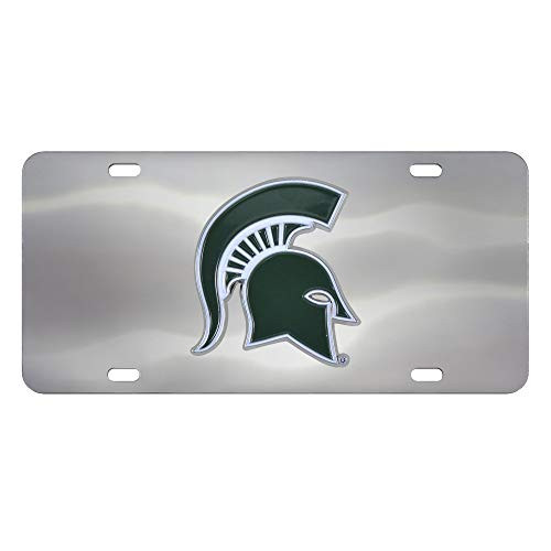FANMATS NCAA Michigan State Spartans Die Cast License Platedie Cast License Plate Chrome 6X12 FANMATS NCAA Michigan State Spartans Die Cast License Platedie Cast License Plate Chrome 6X12