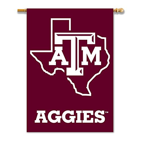 NCAA Texas A M Aggies 2-Sided 28-by-40 House Banner with Pole sleeve Cardinal