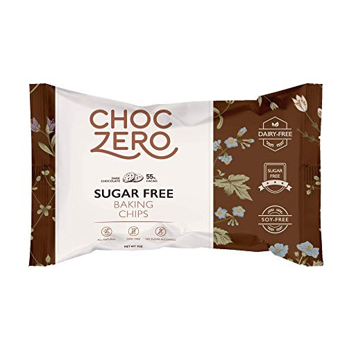 ChocZeros Dark Chocolate Chips - Sugar Free Low Carb Keto Friendly 7oz ChocZeros Dark Chocolate Chips - Sugar Free Low Carb Keto Friendly 7oz