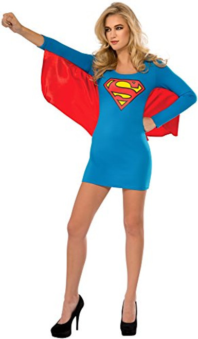 Rubies Womens DC Superheroes Supergirl Cape Dress Multi Small