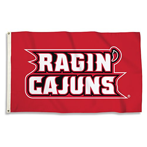 BSI NCAA College Louisiana Lafayette Ragin Cajuns 3 X 5 Foot Flag with Grommets BSI NCAA College Louisiana Lafayette Ragin Cajuns 3 X 5 Foot Flag with Grommets