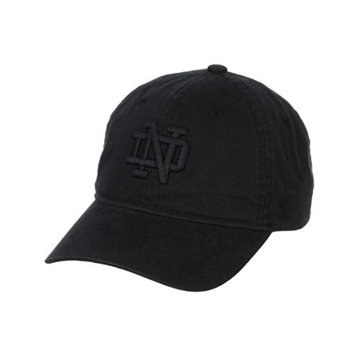 NCAA Zephyr Notre Dame Fighting Irish Mens Echo Black Relaxed Hat Adjustable Black