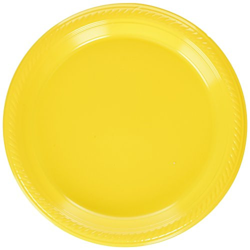 Big Party Pack Plastic Plates  7  Sunshine Yellow  Party Supply  300 ct_