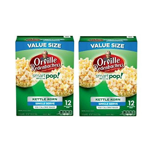 Orville Redenbachers SmartPop Kettle Korn Popcorn Single Serve Bag 12 Ct - 2 Packs