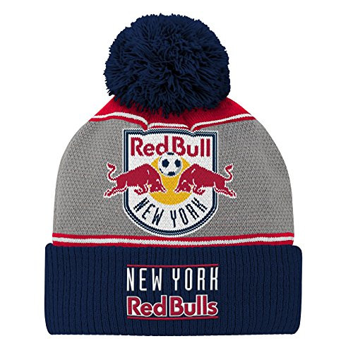 MLS New York Red Bulls Youth Outerstuff Fan Cuffed Pom Hat Team Color  Youth One Size