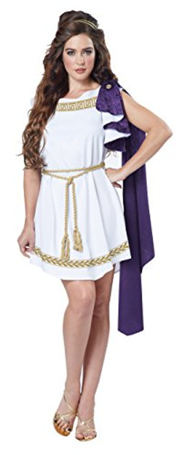 California Costumes Womens Grecian Toga Dress WhitePurple Extra Large