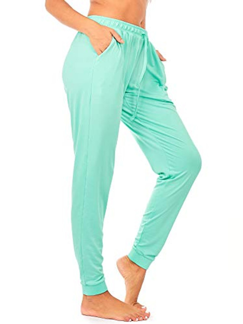 DEAR SPARKLE Jogger with Pockets for Women Drawstring Lightweight Sweats Yoga Lounge Pants  Plus Size P7 Mint 3X-Large