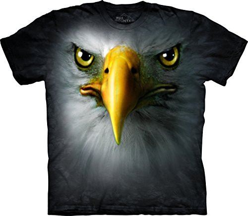 The Mountain Mens Eagle Head Face T-Shirt Black M