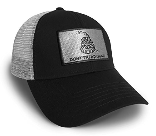 Dont Tread On Me America U_S_A_ Flag Black and Grey Baseball Cap Hat Snapback