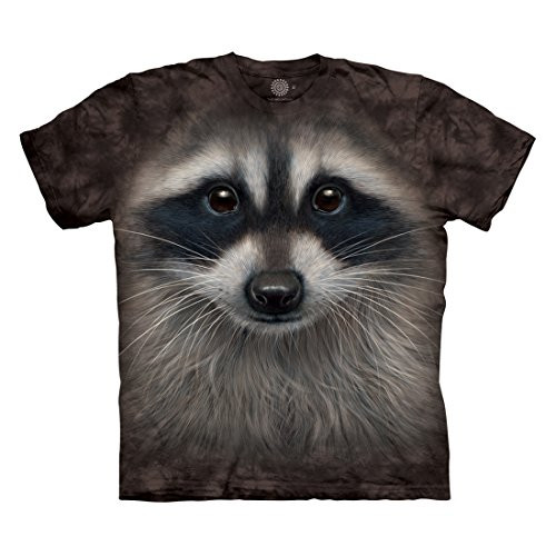 The Mountain Mens Raccoon Face T-Shirt Black M