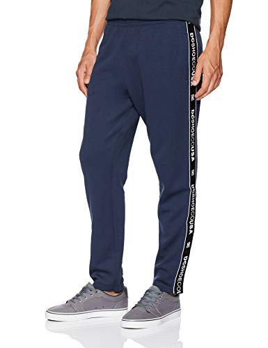 DC Mens Bellingham Track Fleece Pant Black iris S