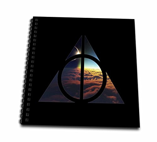 3D Rose Moon Over Clouds Deathly Hallows Drawing Book