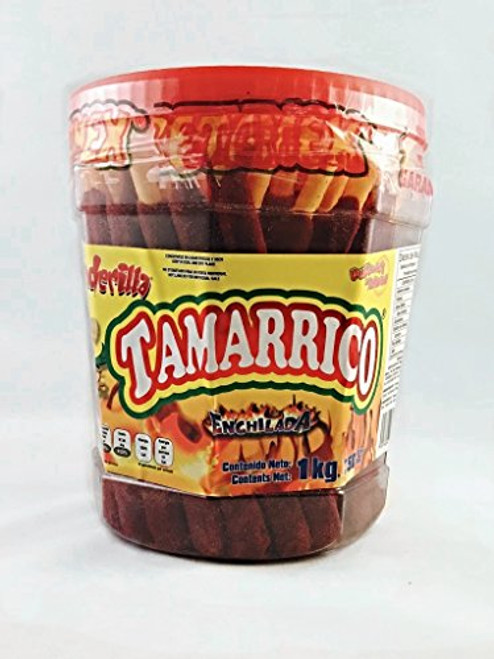 Tamarrico Tarugos Tamarindo Con Chile Mexican Tamarind Candy Sticks 50 Pcs 1kg