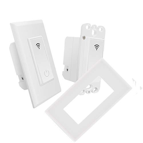 Smart Switch HHGAOKO Smart Light Switch Work with Alexa or Google Home Remote Control and Timer Function Neutral Wire Required 2 Pack