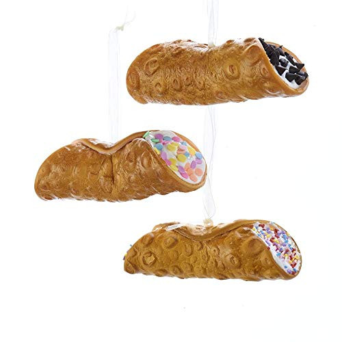 Kurt Adler Foam Cannoli Ornaments 3 Assorted