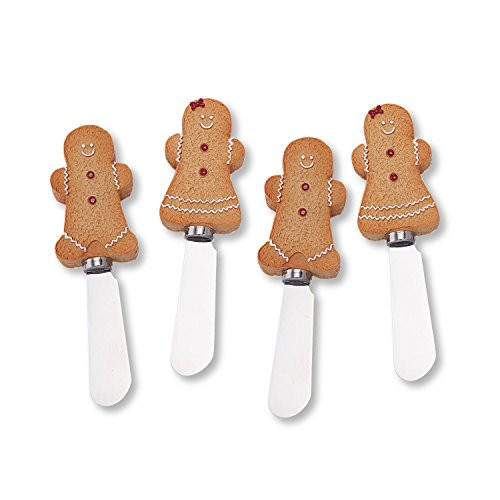 Wine Things Gingerbread Man Resin Cheese Spreaders Set of 4