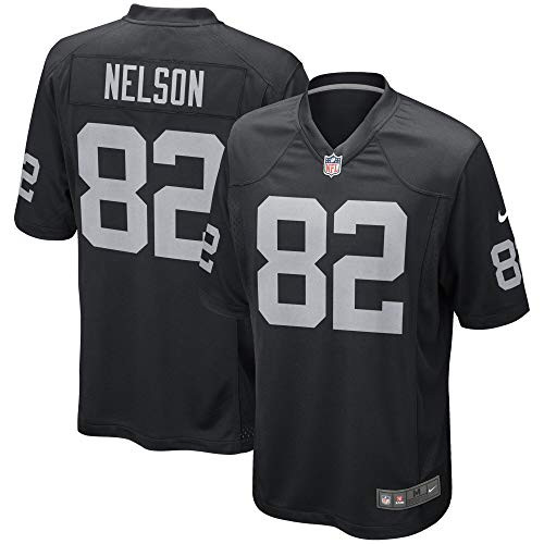 Nike Jordy Nelson Oakland Raiders NFL Boys Youth 8-20 Black Home On-Field Jersey Youth Small 8