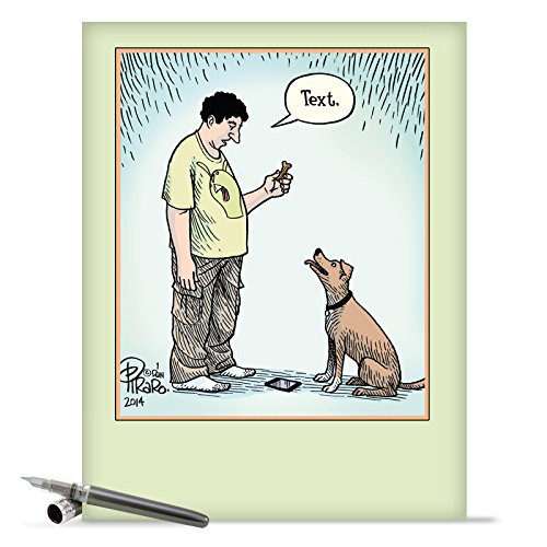 HUGE Happy Birthday Note Card With Envelope (8.5" x 11") - Funny 'Dog Text' Appreciation Card - Teach Your Dog How To Text Birthday Card - Happy Bday Greeting Card #J9777 HUGE Happy Birthday Note Card With Envelope (8.5" x 11") - Funny 'Dog Text' Appreciation Card - Teach Your Dog How To Text Birthday Card - Happy Bday Greeting Card #J9777