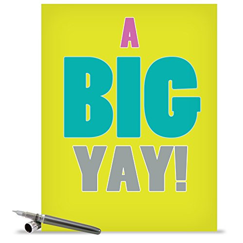 J1439K Jumbo Blank All Occasions Card: Jumbo A Big Yay! All-Occasion Card, with Envelope (Large Size: 8.5" x 11")