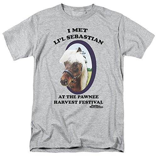 QINOL Parks   Recreation - Lil Sebastian T-Shirt Heather XL Grey
