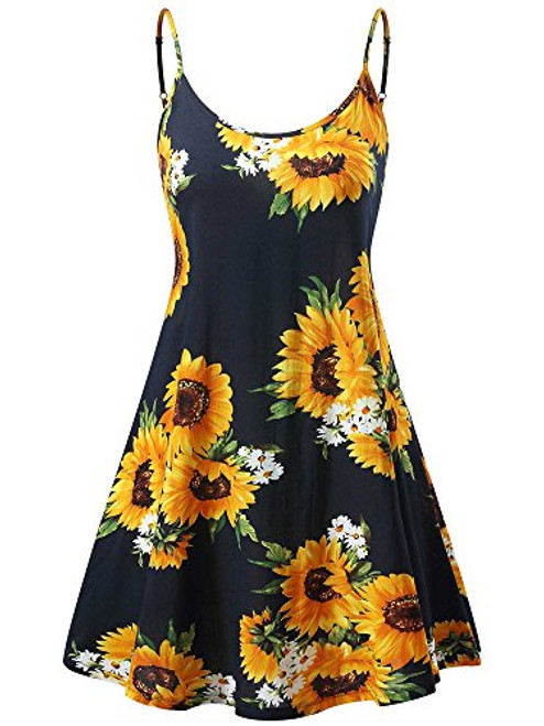 MSBASIC Floral Dress Women Navy Floral Sunflower Dresses for Women Sunflower1 M MSBASIC Floral Dress Women Navy Floral Sunflower Dresses for Women Sunflower1 M