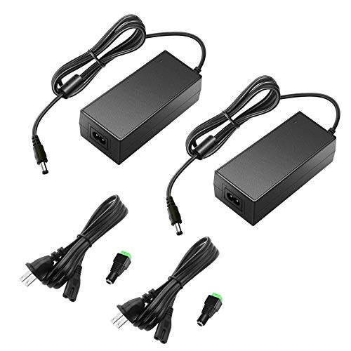 SHNITPWR 12V 3A Power Supply Adapter 100V~240V AC to DC 12 Volt 3 Amp 36W Converter Transformer LED Driver with 5_5x2_5mm Plug for 5050 3528 LED Strip 3D Printer CCTV Camera LCD Monitor 2 Pack