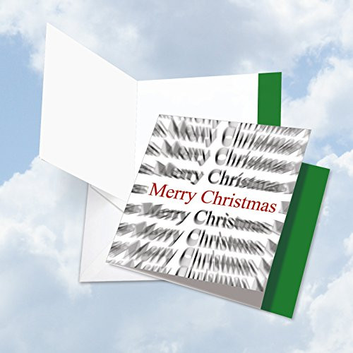 Jumbo Christmas, Blank Square-Top Card: Holiday Words in Motion Featuring Evocative Images of Powerful and Moving Words, with Envelope (Extra Large Size: 8.25" x 9.75") JQ4951AXSB