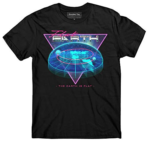 Flat Earth Hologram t-Shirt Earth is Flat Firmament NASA Lie NASA Conspiracy Black