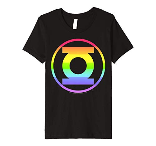 Kids DC Comics Pride Green Lantern Rainbow Logo Premium T-Shirt