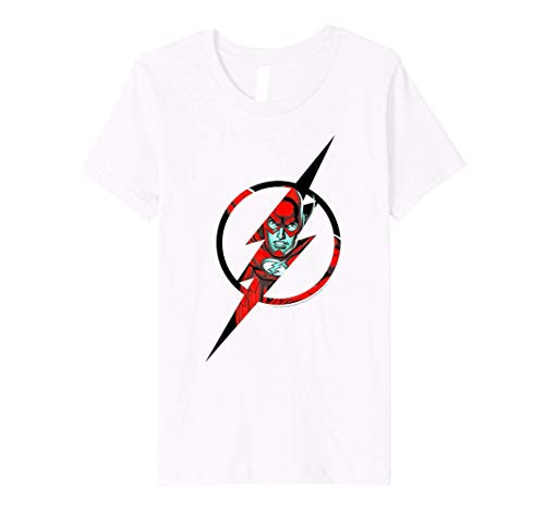 Kids DC Comics Flash Face Logo Premium T-Shirt