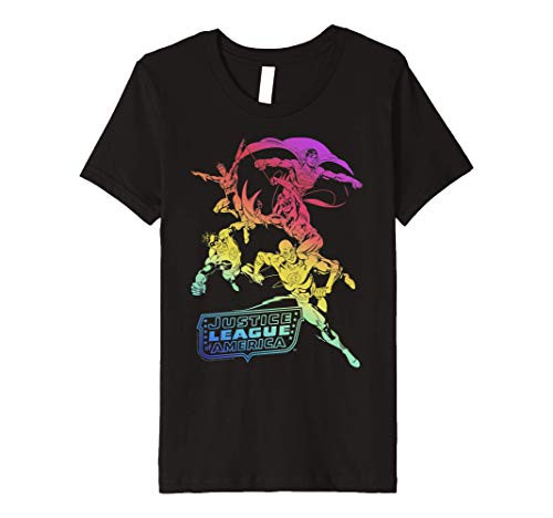 Kids DC Comics Pride Justice League Rainbow Gradient Premium T-Shirt