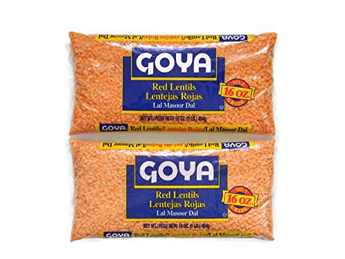 Goya Red Lentils 16 oz per pack 2 Pack Total of 32 oz2 lbs - Lentejas Rojas - Lal Masoor Dal