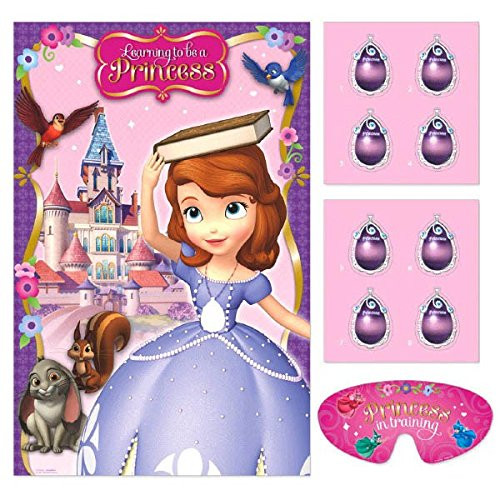 Amscan AM-271351 013051466596 Birthday Party Game Activity, 4 Pieces, Made from Plastic, Pink/Purple, 37 x 24 1/2", 4, Multicolor