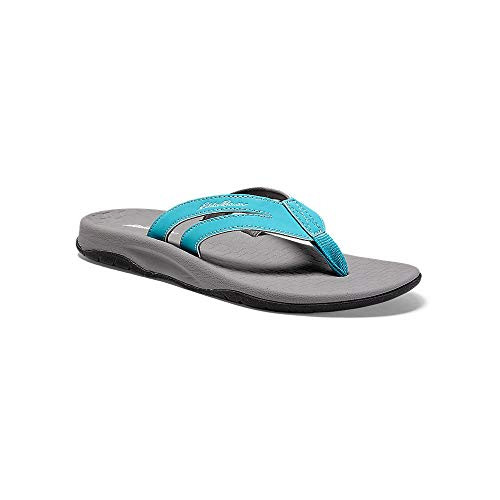 Eddie Bauer Womens Break Point Flip Flop River Blue Regular 9M