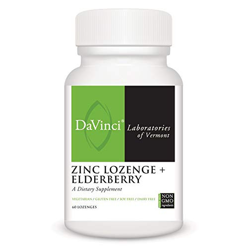 DaVinci Laboratories Zinc Lozenge Elderberry Immune Support with Vitamin D3 Sugar-Free Gluten-Free Lemon Berry Flavor 60 Lozenges DaVinci Laboratories Zinc Lozenge Elderberry Immune Support with Vitamin D3 Sugar-Free Gluten-Free Lemon Berry Flavor 60 Lozenges
