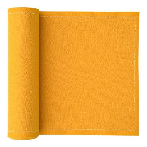 MY DRAP Cotton Cloth Reusable Dinner Napkin - 12_6 x 12_6 In 12 Per Roll Mustard Yellow