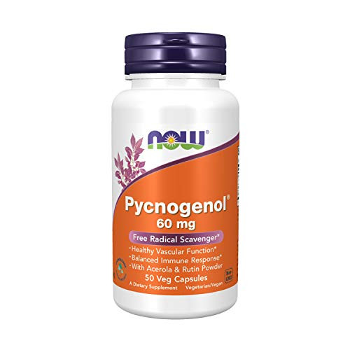 NOW Supplements Pycnogenol 60 mg a Unique Combo of Proanthocyanidins from French Maritime Pine with Acerola Rutin Powder 50 Veg Capsules NOW Supplements Pycnogenol 60 mg a Unique Combo of Proanthocyanidins from French Maritime Pine with Acerola Rutin Powder 50 Veg Capsules