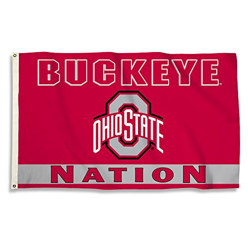BSI NCAA College Ohio State Buckeyes Buckeye Nation 3 X 5 Foot Flag with Grommets BSI NCAA College Ohio State Buckeyes Buckeye Nation 3 X 5 Foot Flag with Grommets