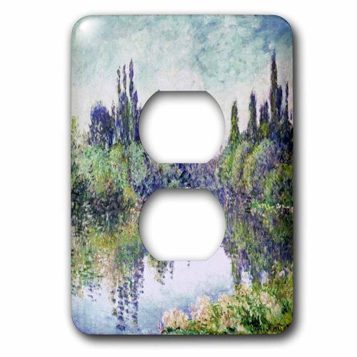 3dRose lsp_204173_6 Print of Monet Painting Morning on the Seine 2 Plug Outlet Cover