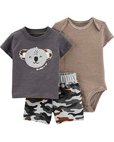Carters 3-Piece Little Short Set GrayKoala 18 Months