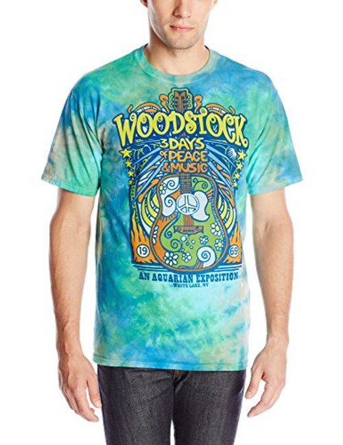 Liquid Blue Mens Woodstock Music Festival T-Shirt Multi Small Liquid Blue Mens Woodstock Music Festival T-Shirt Multi Small